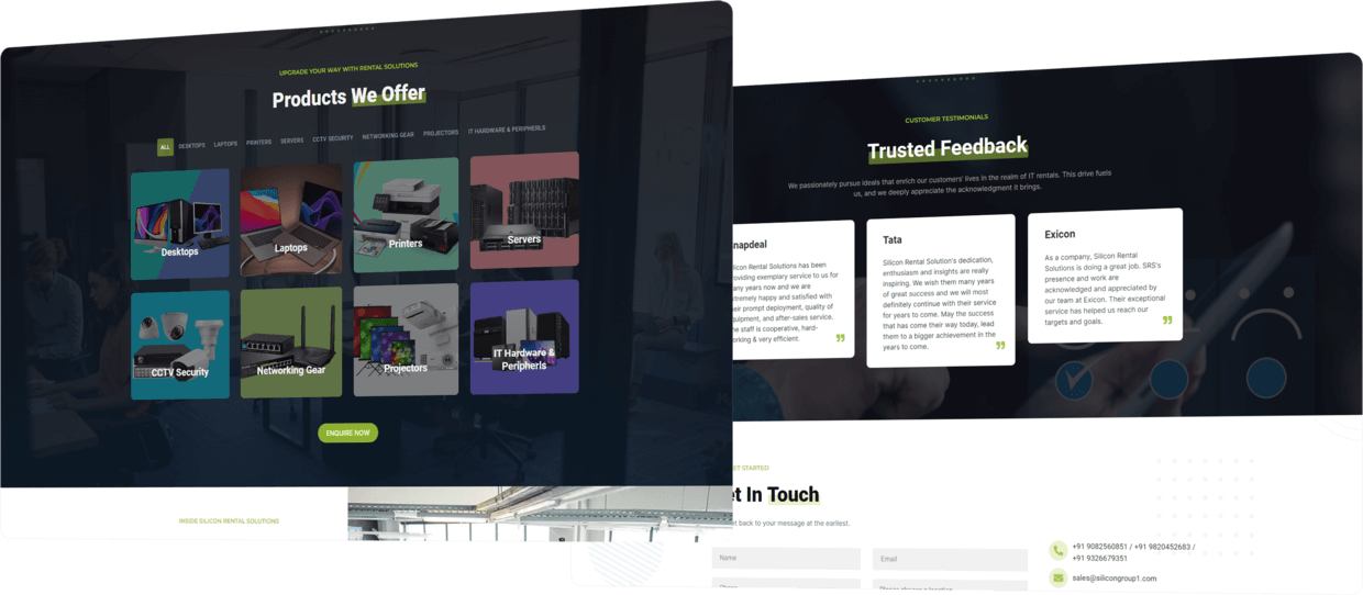 Website screen mockup2,4