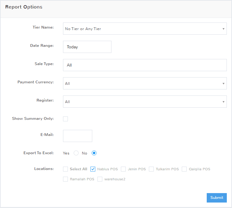 Customizable Reporting